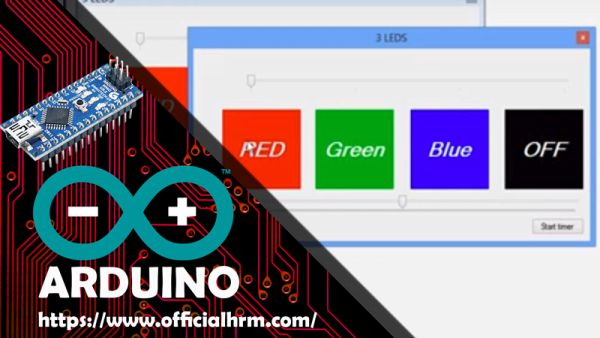 Arduino-Nano + 3 led output + Vb.net