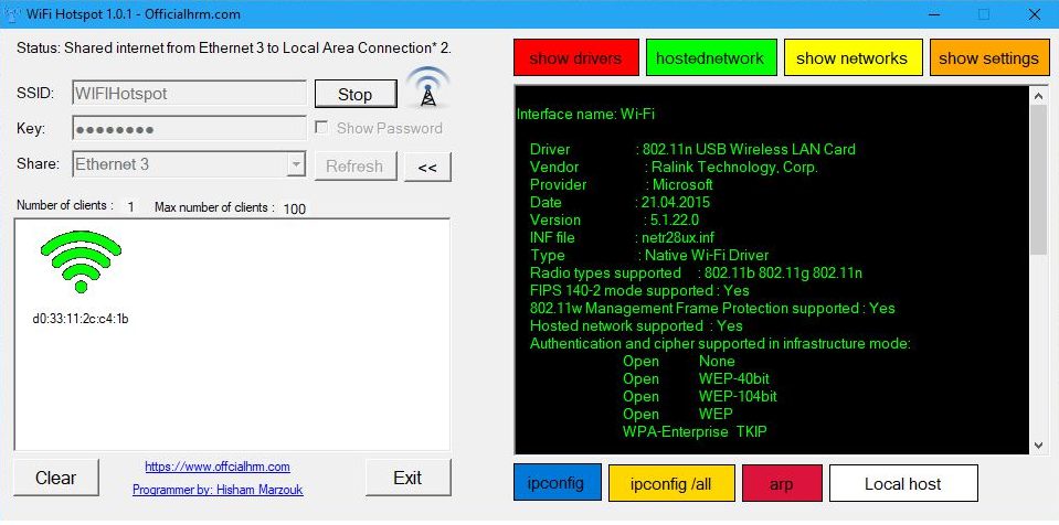 Wifi hotspot 1.0.1