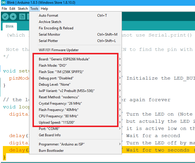 Arduino IDE CONFIGURATION